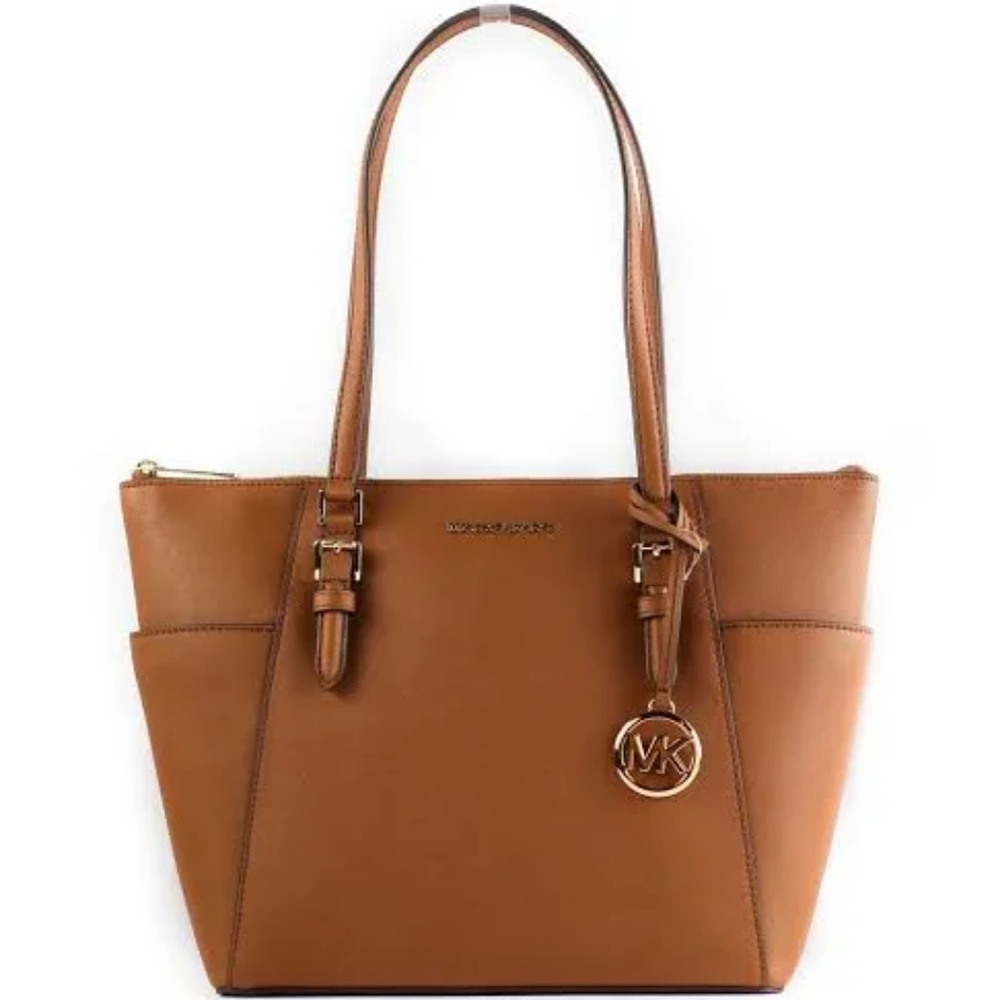 Michael Kors Charlotte Signature Large Top Zip Tote Bag